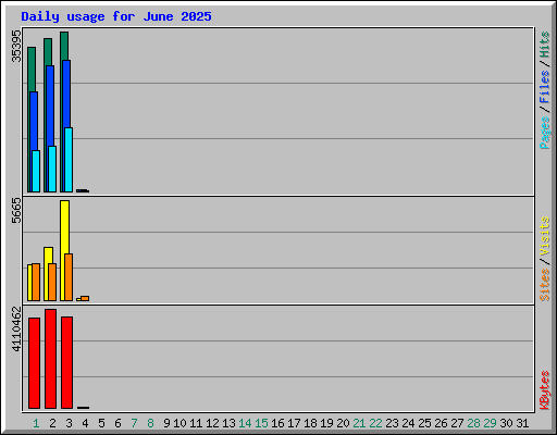 Daily usage for June 2025