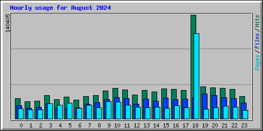 Hourly usage for August 2024