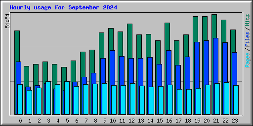 Hourly usage for September 2024