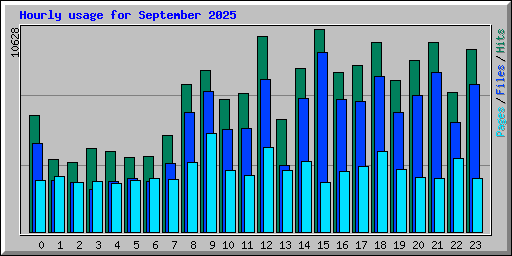 Hourly usage for September 2025